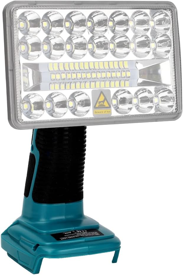 Work Light for Makita 18v Battery, 18w Flashlight, 2000LM Portable Flood Light with USB-A Port for