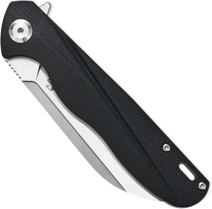 Sitivien ST103 Folding Knife, D2 Steel Blade+G10 Handle Pocket Knife, EDC Tool Knife for Outdoor