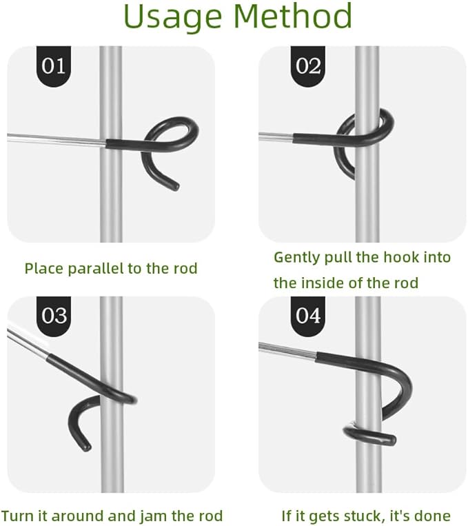 Outdoor Light Hook for Camping Tent lamp Hanger, Bird feeders, Garden Lights ; Sturdy and Non Slip