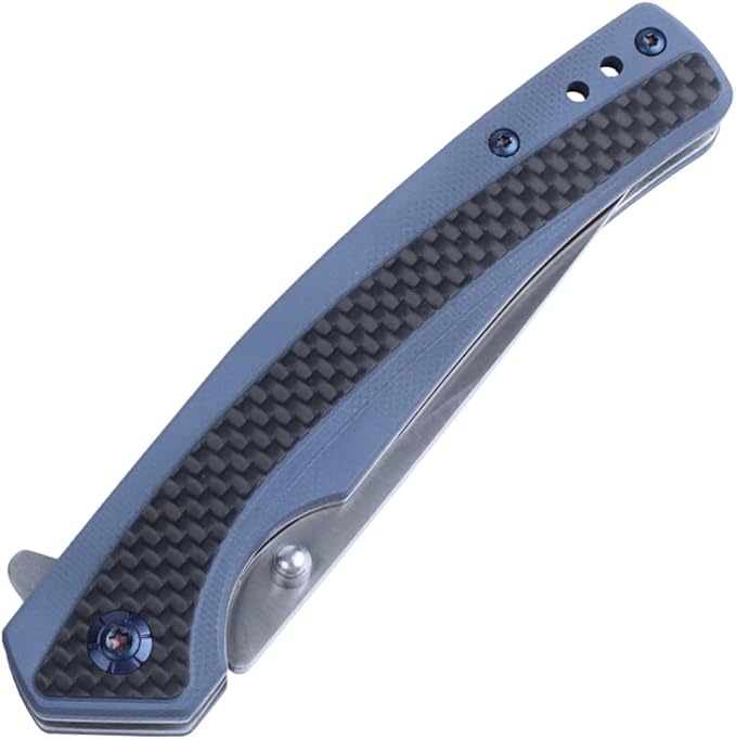 MASALONG Kni242 Folding Knife G10 Carbon Fiber Handle Outdoor Knife Fit Camping Wilderness Survival