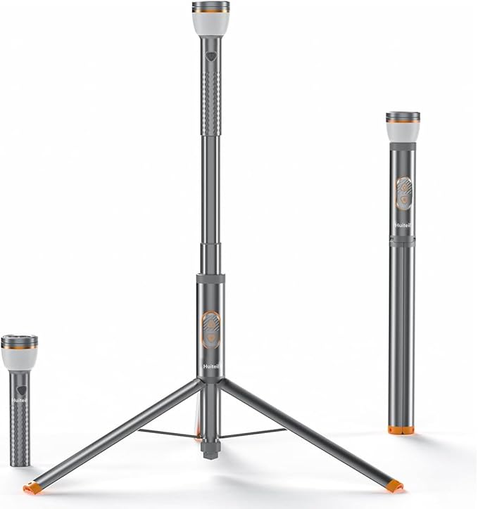 Telescopic Collapsible Camping Light - 800 Lumens, IP65 Waterproof, Remote Control, Magnetic Base
