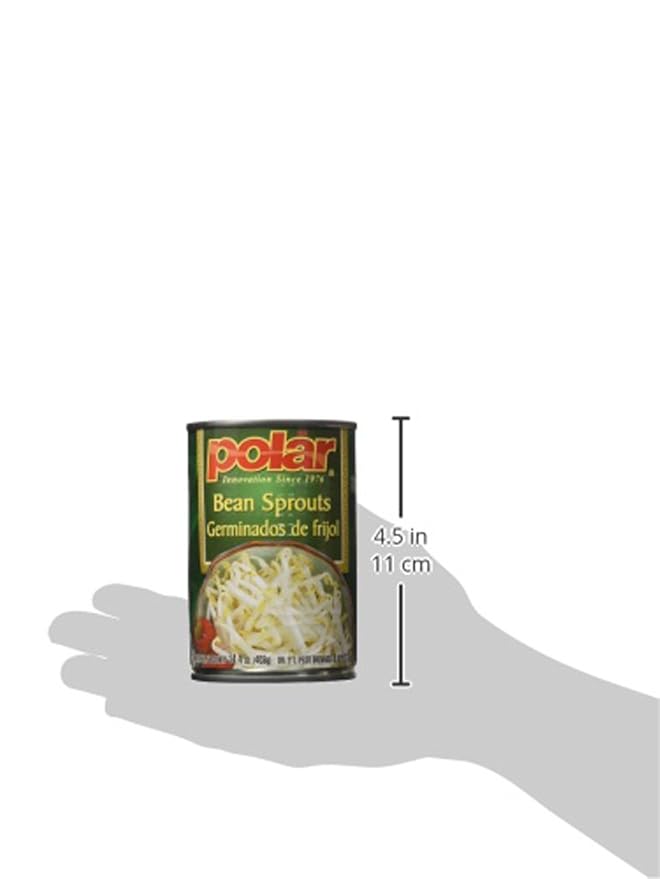 MW Polar Canned Vegetables, Bean Sprouts, 15 -Ounce (Pack of 12)
