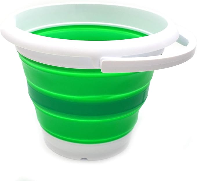 SAMMART 5L / 1.32 Gallon Collapsible Plastic Bucket - Foldable Round Tub - Portable Fishing Water