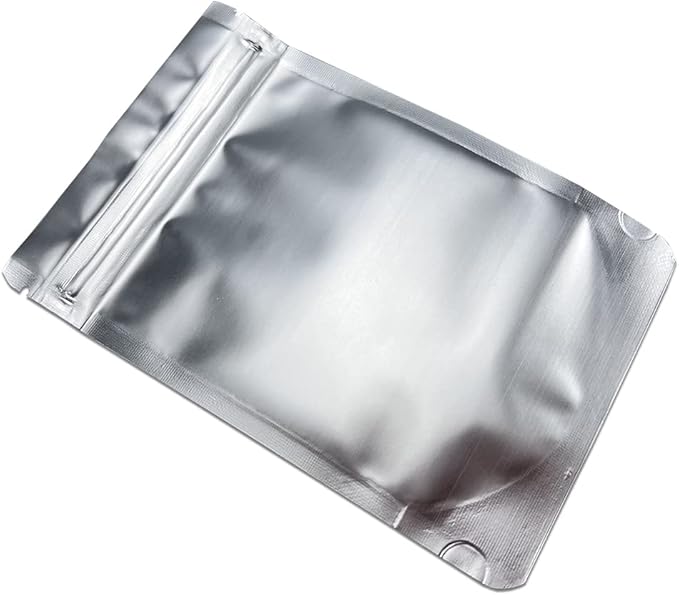 PABCK 50 Pieces 4.3x6.3 inch(Inside Size 3.5x3.9 inch) Stand-Up Resealable Heat Seal Bags 3.55mil