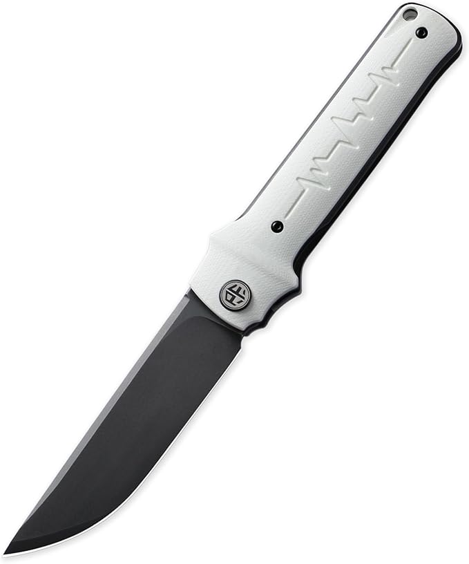 Petrified fish PFB04 Tena Folding Knife, 3.82" D2 Steel Black Stonewashed Blade G10 Handle Pocket