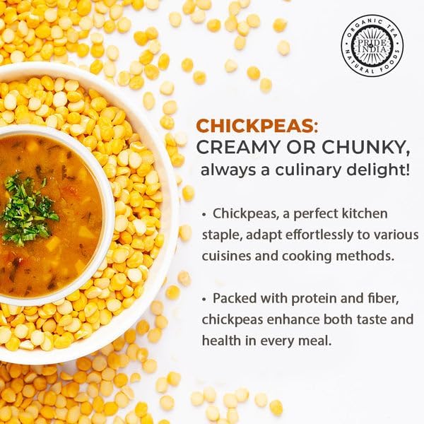 Pride Of India - PACK of 6 - Indian Split Yellow Chickpea Lentils - Protein & Fiber Rich Chana Dal