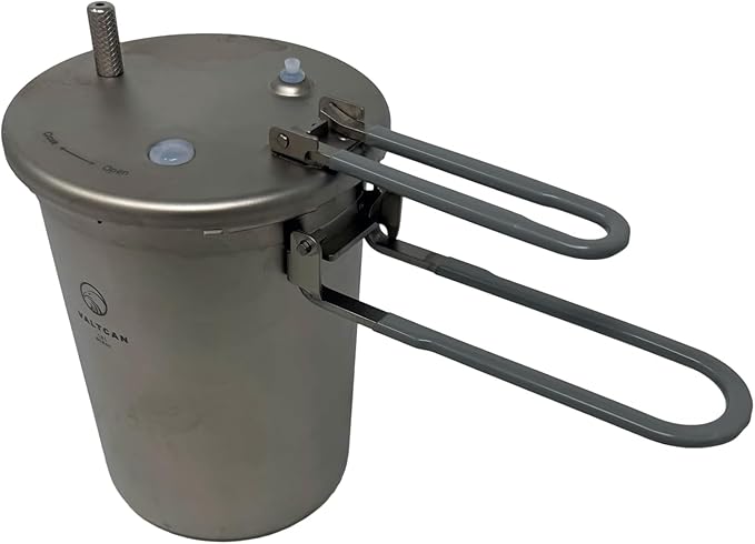 Valtcan 1800ml Titanium Pressure Rice Cooker Pot with Locking Lid | Lightweight Camping &