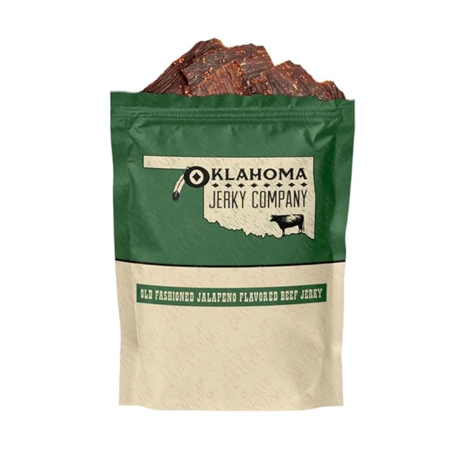 Old Fashioned Jalapeno Beef Jerky - No Frills Tough and Old Style Dry Beef Jerky - All Natural