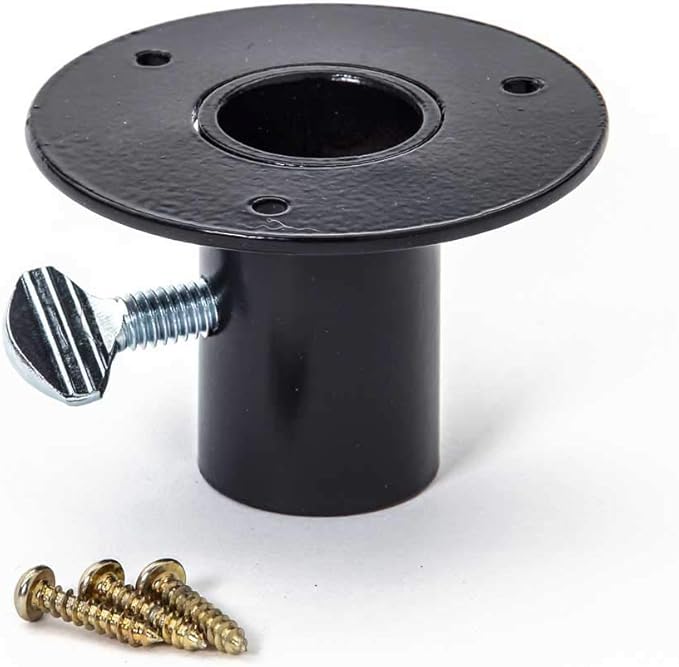 Birds Choice 1202 Pole Mount Flange, 1 in., Black