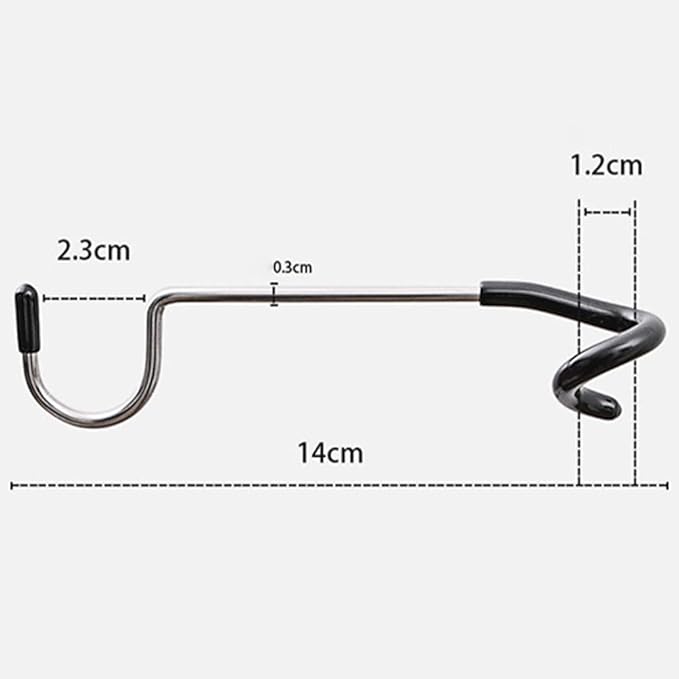 4Pcs Outdoor s lamp Hook Pole Mount Hooks, Black Pole Attachment Hanger, Multifunctional Camping