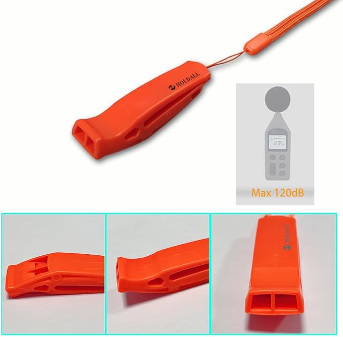 Loud Bear Bell with Silencer for Hikers, Bronze Colored Bear Bells with Emergency Whistle and