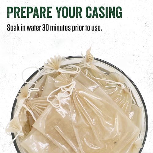LEM Products Clear Fibrous Casings, 2 ½ Inches x 20 Inches, Non-Edible Sausage Casings, Stuffs