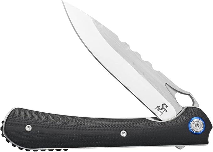 Sitivien ST145 Folding Pocket Knife,14C28N Steel Blade,G10 Handle EDC Tool Knife for Outdoor