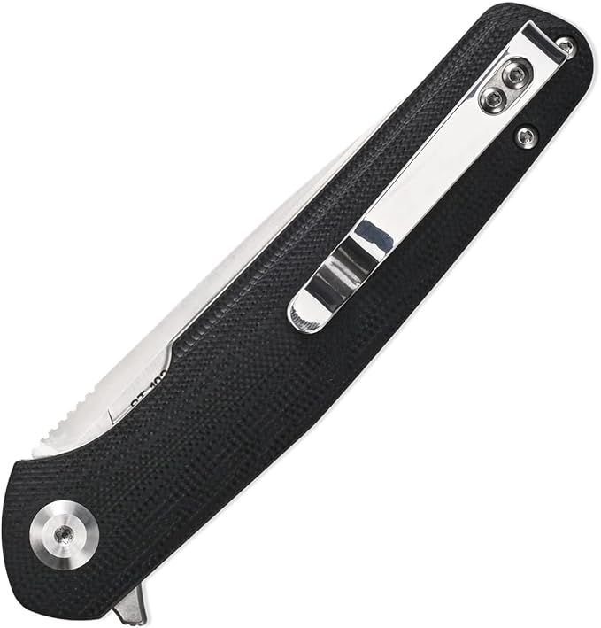 Sitivien ST102 Folding Knife, D2 Steel Blade+G10 Handle Pocket Knife, EDC Tool Knife for Outdoor