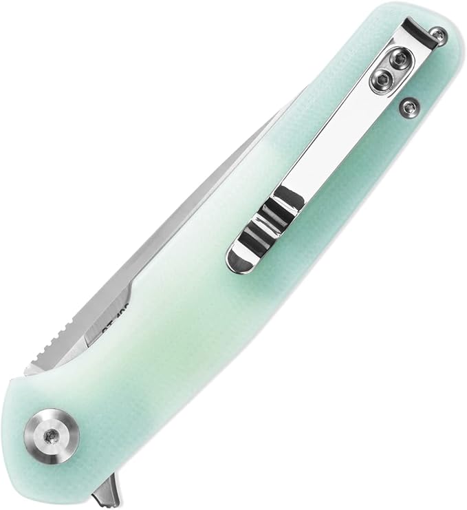 Sitivien ST102 Folding Knife, D2 Steel Blade+G10 Handle Pocket Knife, EDC Tool Knife for Outdoor