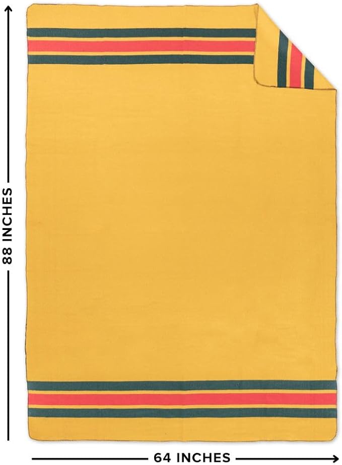 Arcturus Rainier Wool Blanket - 4.5lbs Warm, Heavy, Washable, Large | Great for Camping, Outdoors