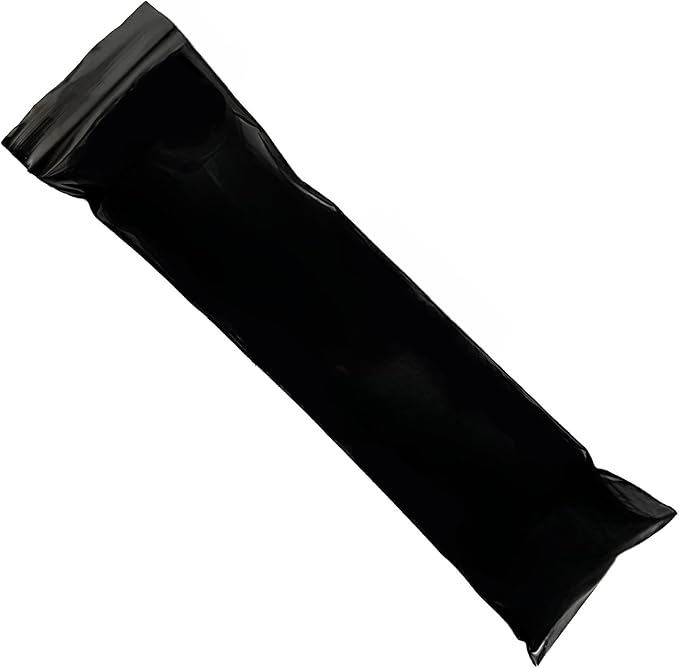 PABCK 100 Pieces Black Reclosable Zip Bags 5.1mil Thickness Poly Plastic Packaging Resealable
