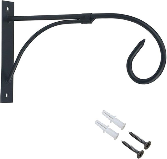 Tinsow Plant Bracket Iron Wall Hooks Straight Downcurled Hanging for Wind Chimes, Flower Baskets