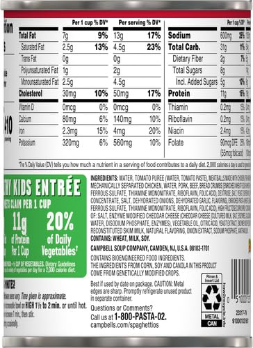 SpaghettiOs A to Z's Canned Pasta with Meatballs, 15.6 oz Can (Pack of 6)