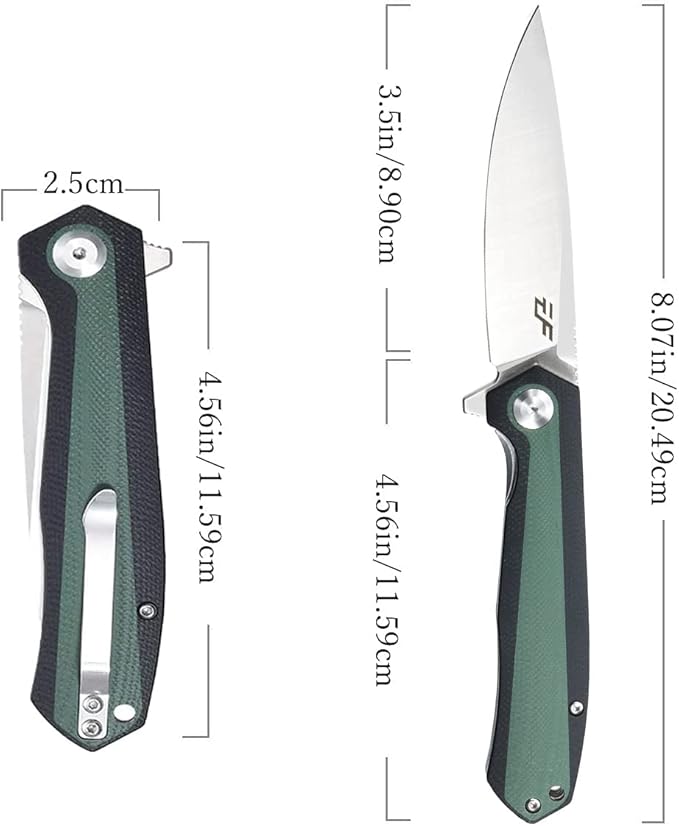 Eafengrow EF964 Pocket Folding Knife G10 Handle D2 Blade EDC Tactical Folder for Outdoor Camping