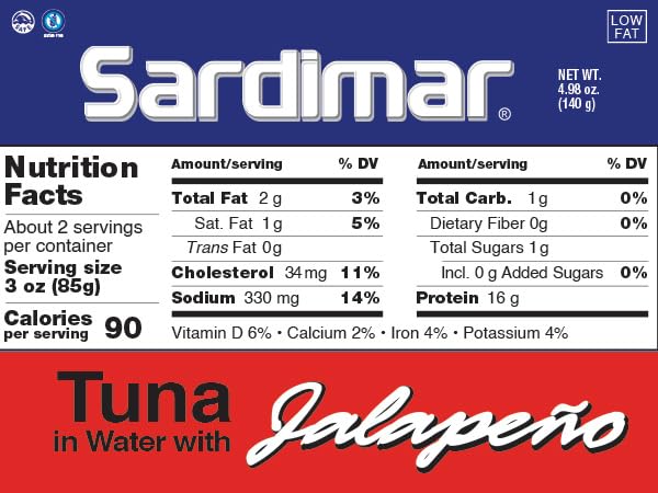 Sardimar Chunk Light Tuna ( Jalapeño, 6 Pack)