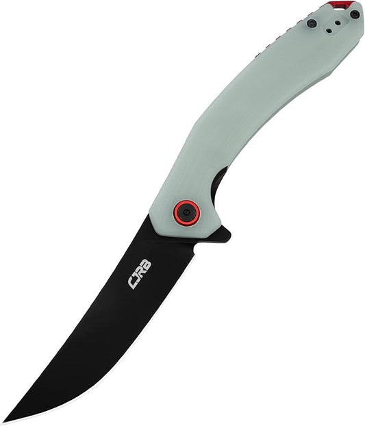 CJRB Folding Pocket Knife with AR-RPM9 Steel Blade and G10 Handle for Men Outdoor, Camping