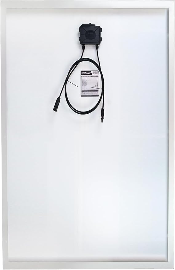 ExpertPower 100 Watt 12 Volt Monocrystalline Solar Panel, Compact Design 35.43 x 22.83 x 1.18 in