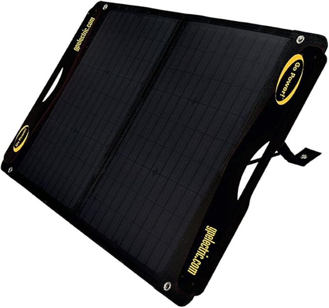 GoPower DuraLite 100-Watt Solar Panel with 30-Amp PWM Charge Controller, Foldable, High-Efficiency