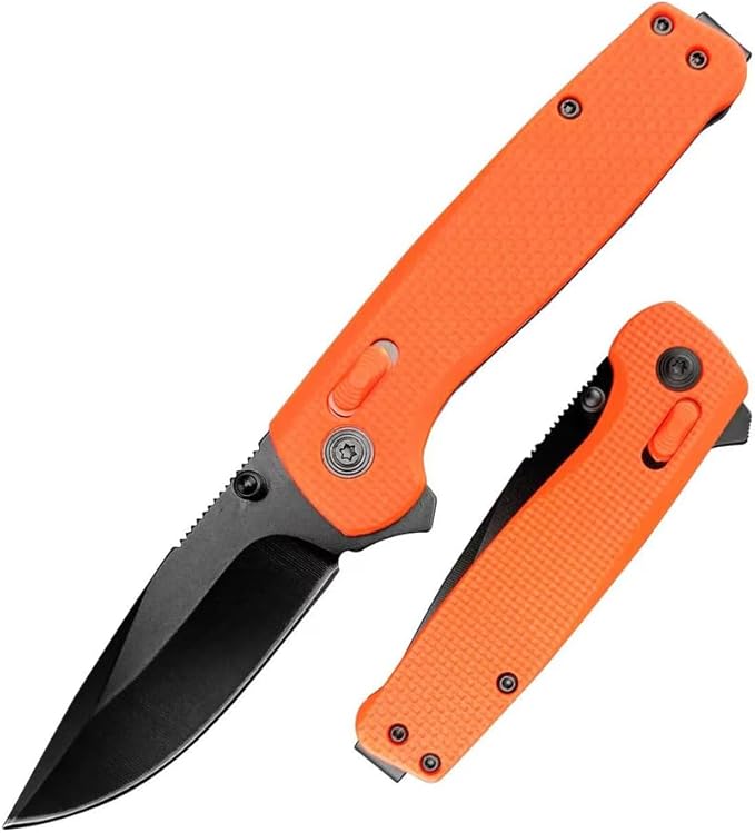 Goshawk Orange Daily Carry Rugged EDC Ambidextrous Pocket Folding Knife, 2.79 Inch 440C Manual