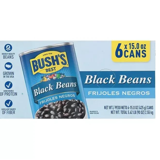 Black Beans, 15 Ounce Can, 6 Pack (15 Ounce 6 Pk (2 Box))