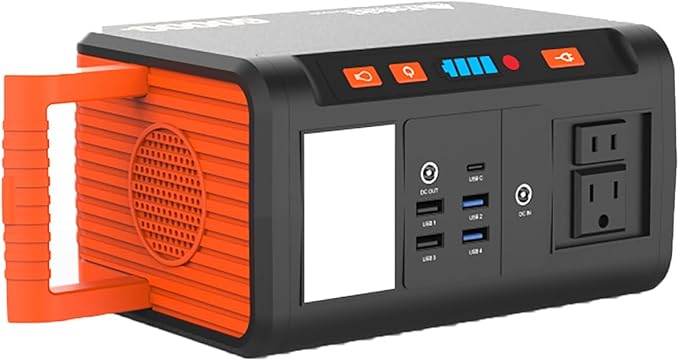 Takki Solar Generator 250W Portable Power Station with 40W Solar Panels 222Wh Pure Sine Wave