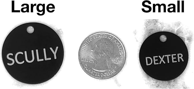 Pet ID Tag Custom for Dog Cat Personalized | Many Shapes and Colors to Choose from | Made in USA |