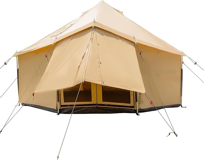 WHITEDUCK Altimus Canvas Tent with Stove Jack, Waterproof, 4 Season Luxury Camping and Glamping