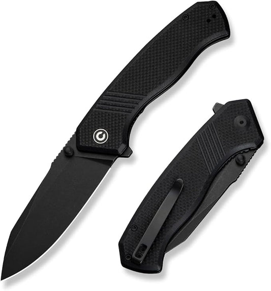 CIVIVI Placoid Pocket Knife for EDC, Folding Knife with 3.67" 14C28N Blade G-10 Handle For Men