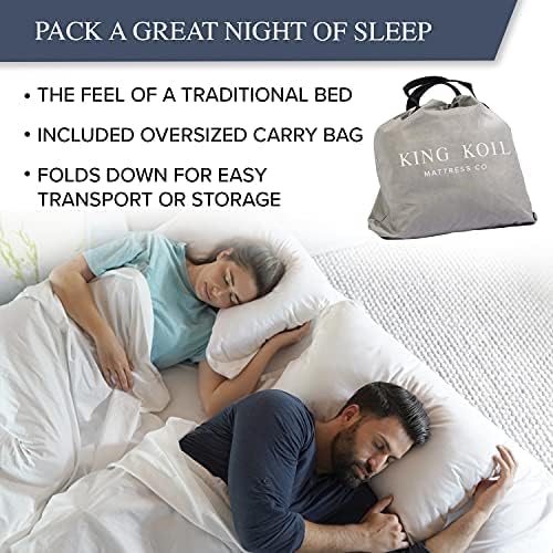 King Koil Luxury California King Air Mattress with Built-in Pump for Home, Camping & Guests