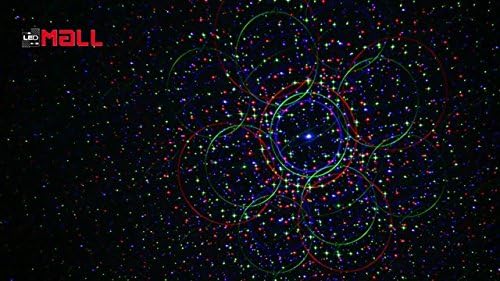 LedMall Motion 8 Patterns in 1 Red, Green, and Blue Outdoor Christmas Laser Lights Projector with