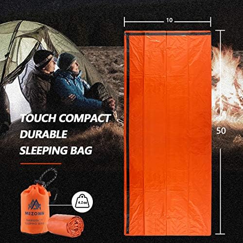 Emergency Sleeping Bag Survival Bivy Sack Use as Emergency Blanket Lightweight Survival Gear for