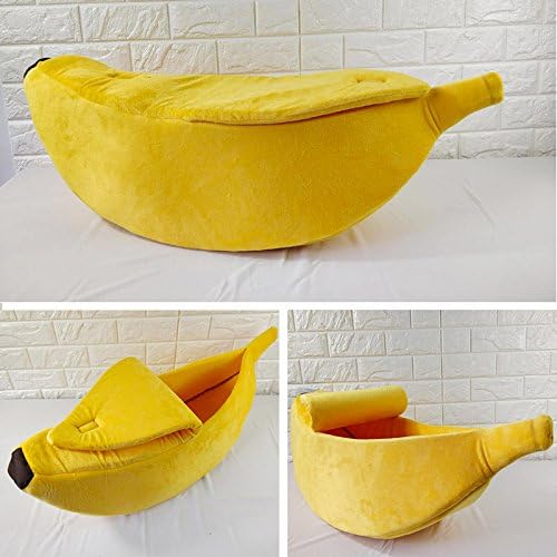 Petgrow · Cute Banana Cat Bed House Large Size, Christmas Pet Bed Soft Warm Cat Cuddle Bed, Lovely