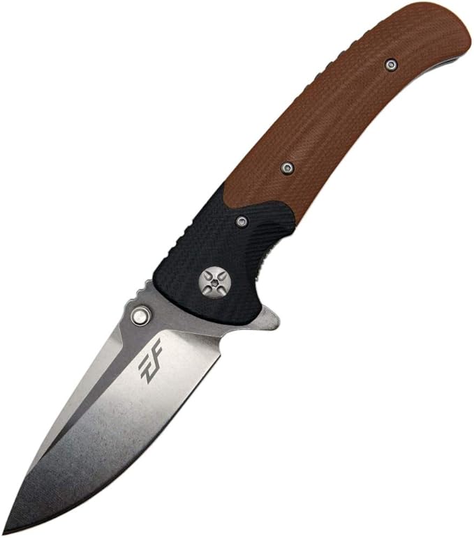 Eafengrow EF67 Pocket Knife with Metal Clip,D2 Steel Blade G10 Handle EDC folding knife Tool Liner