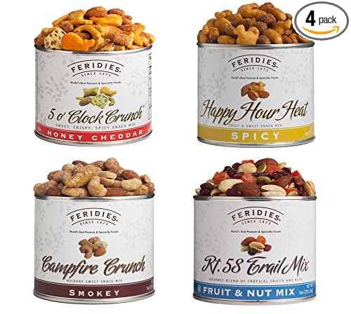 FERIDIES Sweet and Spicy Snack and Trail Mix Assortment (Rt.58 Trail Mix, Campfire Crunch, Happy