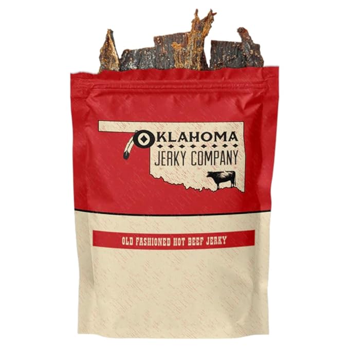 Old Fashioned Hot Beef Jerky - No Frills Tough and Old Style Dry Beef Jerky - All Natural, Gluten