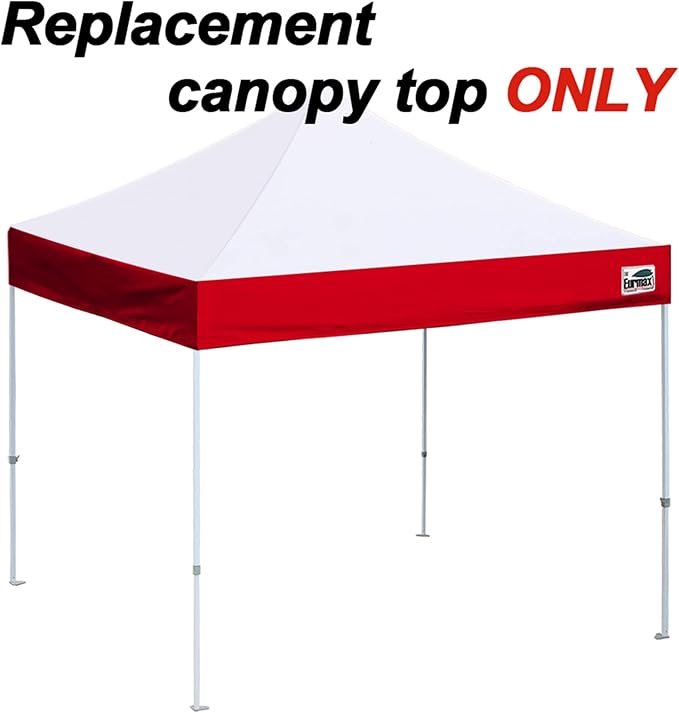 Eurmax USA New 10x10 Pop Up Canopy Replacement Canopy Tent Top Cover, Instant Canopy Top Cover