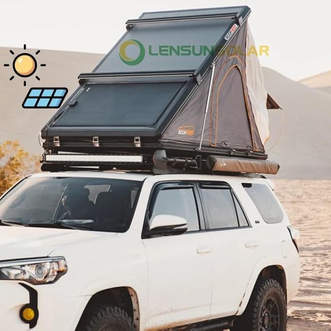 LensunSolar Flexible Solar Panel 240W 12V ETFE, 46.8in x 38in Semi-Flexible Bendable Mono Solar