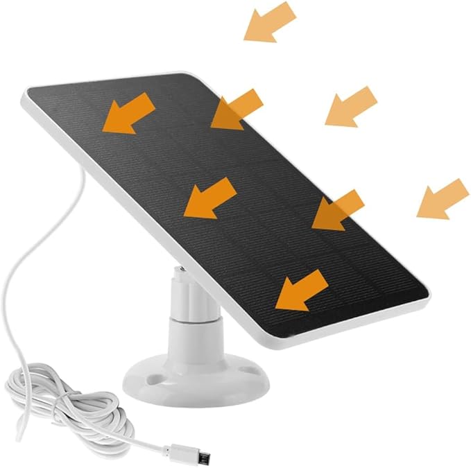 Solar Panel Charger -Weather Resistant, 4W 5V Solar Panel Wall Mounting Low-Power Solar Charging