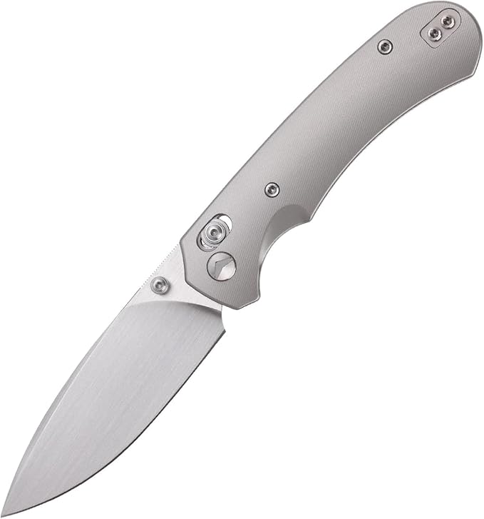 Folding Pocket Knife,3.31” M390 Blade,Erogonomic Titanium Handle,Hunting Survival Knife,EDC Knife