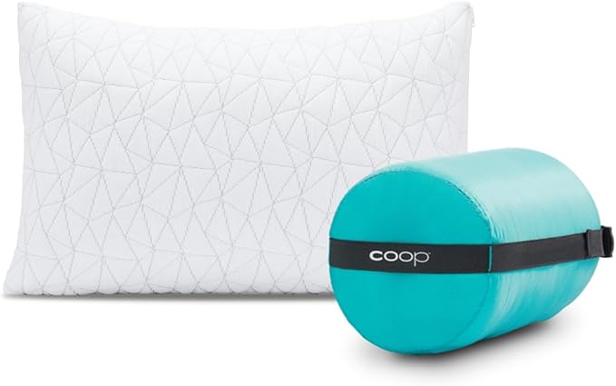 Coop Home Goods Original Travel and Camping Adjustable Pillow, Small Camping Pillow with