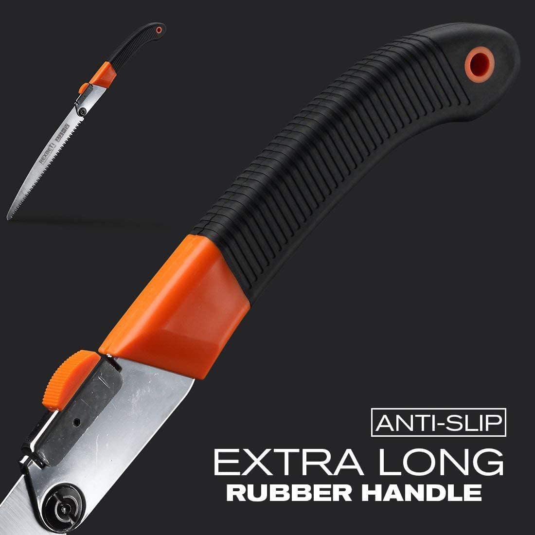 REXBETI 8-Inch Folding Hand Saw, Pruning Saw for Tree Trimming, SK5 Steel