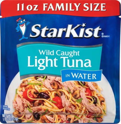 StarKist Chunk Light Tuna in Water, 11 oz Pouch (1 Pack) Ready to Eat Wild Caught Tuna, 19g Protein