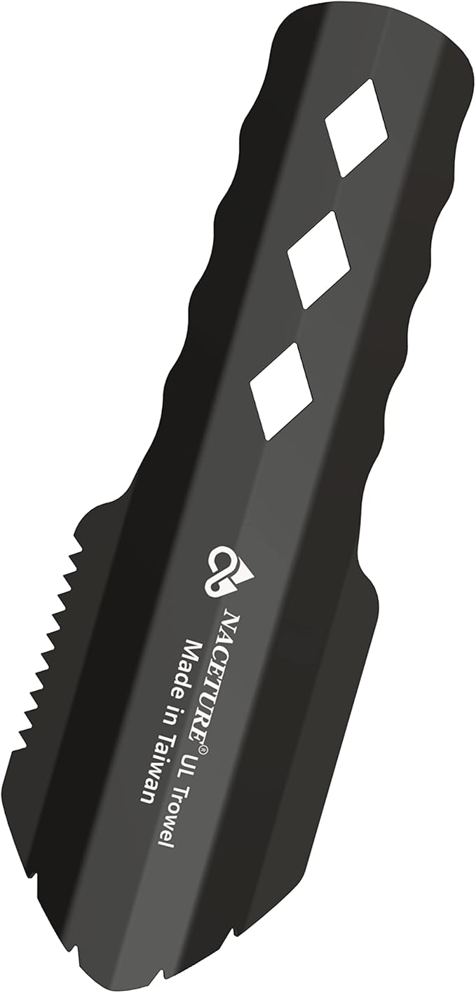 NACETURE Ultralight Backpacking Trowel Aluminum Shovel Small Potty Multitool with Longer Handle