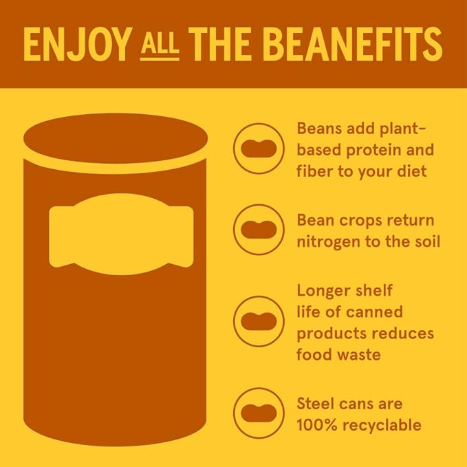 BUSH'S BEST 16 oz Canned Black Refried Beans, Source of Plant Based Protein and Fiber, Low Fat